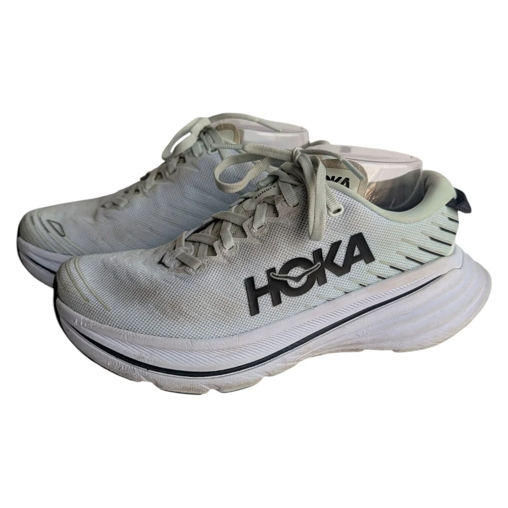 Hoka Bondi X Mint And White Athletic Sneakers Size 8.5B